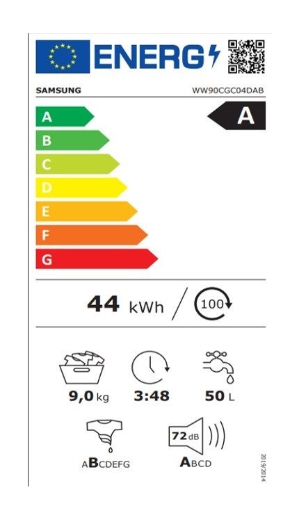 Máquina lavar roupa SAMSUNG WW90CGC04DABEC 9kg 1400rpm (1)