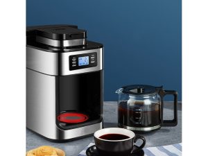 2 In1 Drip Coffee Cafetion Máquina de Café Automática com Capa de Café Espresso Machine Americana com Moedor de Feijão de Café Cafeteiras (2)