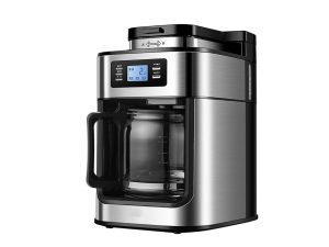 2 In1 Drip Coffee Cafetion Máquina de Café Automática com Capa de Café Espresso Machine Americana com Moedor de Feijão de Café Cafeteiras (4)