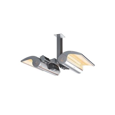Aquecedores De Tecto Reflectores Duplos Com 2000w Cada Um Com Um Total De 4000w Lâmpadas Aquecedoras De Tecto Feitas De Aço Inoxidável Da Mais Alta Qualidade e De Alumínio Anodizado Com Grau De Protecção Ip65 Controlo Remoto Incluído