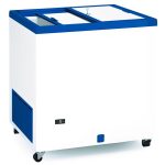 Arca congeladora de 85 cm e 220 litros com portas deslizantes opacas para a restauração. Freezer congelador horizontal para bares e restaurantes.