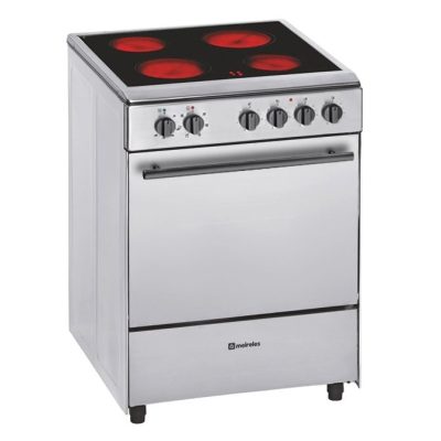 Fogão MEIRELES E 604 X.1 vitrocerâmica 55 litros 60cm classe A