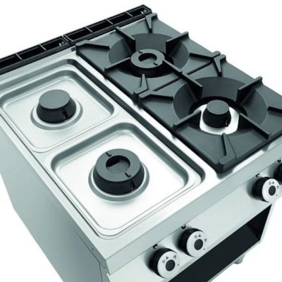 Fogão a gás 4 bicos 24,5 kw - base aberta - Bartscher. Bartscher