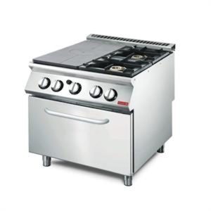 Fogão a gás de 2 bicos, placa e forno 70/80 TPPCFG linha 700 Gastro M GL934