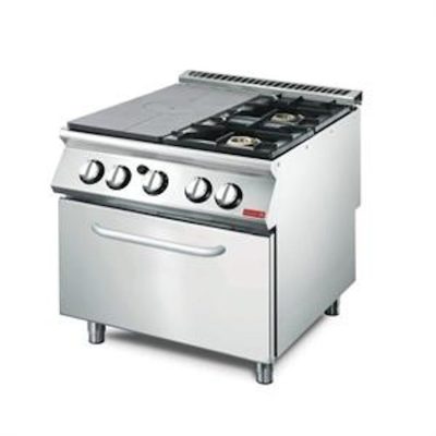 Fogão a gás de 2 bicos, placa e forno 70/80 TPPCFG linha 700 Gastro M GL934
