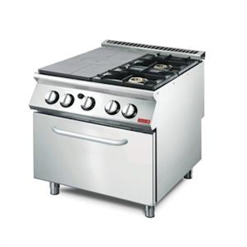 Fogão a gás de 2 bicos, placa e forno 70/80 TPPCFG linha 700 Gastro M GL934