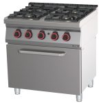 Fogão a gás de 5 bicos e forno Gastro M 60cm de profundidade. 90cm de largura. GN014
