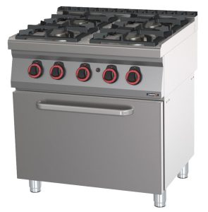 Fogão a gás de 5 bicos e forno Gastro M 60cm de profundidade. 90cm de largura. GN014