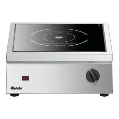 Fogão de indução profissional - De 3000 a 5000 Watts - Bartscher - Preto - L40- C- P45.5- h16- Inox