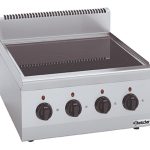 Fogão vitrocerâmico – 4 bicos – 8 kW – L 600 x P 600 mm – Bartscher. Bartscher