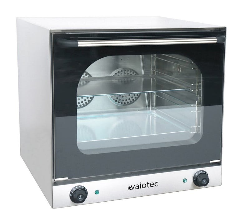 Forno de convecção profissional, aço inoxidável, 4 níveis, prateleiras 454 x 357 mm, gama de temp. 50-300°C, 2,67 kW, 10590 Vaiotec (1)