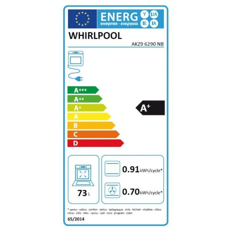 Forno de encastrar whirlpool akz96290nb - pirólise - ventilador - 73l - cla (5)