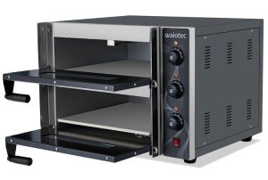 Forno elétrico de pizza para 2 pizzas 35 cm Ø, 2 câmaras 40 x 40 cm, gama de temp. 50-350°C, 2,4 kW, 230 V, 11036 Vaiotec (2)