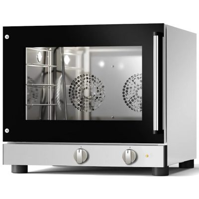 Forno elétrico profissional para pão com 4 tabuleiros 480x340 mm para restauração. Forno de pão industrial para padaria e pastelaria.