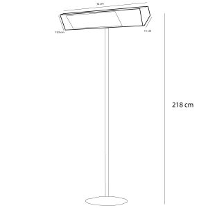 Lâmpada De Aquecimento Exterior Wifi Com Kit Completo De Postes e Estrutura Ajustável De Alumíni (2)