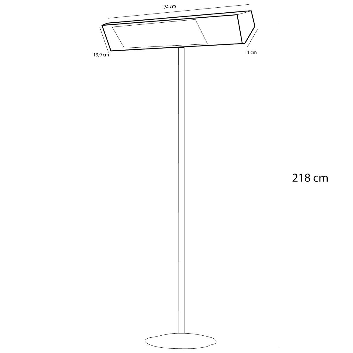 Lâmpada De Aquecimento Exterior Wifi Com Kit Completo De Postes e Estrutura Ajustável De Alumíni (2)