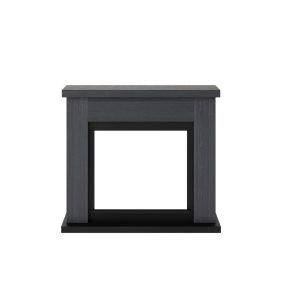 Lareira De Chão Com Estrutura Cinzenta e Queimador Eléctrico Preto De 1500w Com Efeito De Chama Led Real (8)