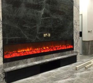 Lareira Eléctrica Embutida e Independente Modelo Etna. Lareira Interior De 3 Metros De Comprimento Com Verdadeiro Efeito (5)