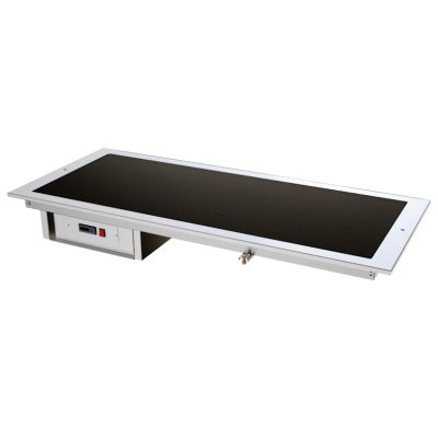 Placa de vitroçerâmica liso drop-in 2 gn 1/1 - 770x610x200 mm - 900 W 230/1V - 11023TPC Eurast