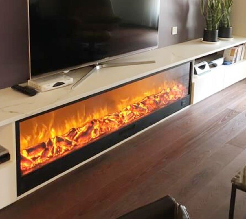 Sined Amiata Lareira Eléctrica Embutida Lareira Interior De 180 Cm De Comprimento Com (3)