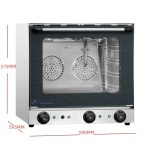 Forno de convecção Industrial elétrico ARSENT com grelha e vapor 4 Bandejas de 440×320 mm