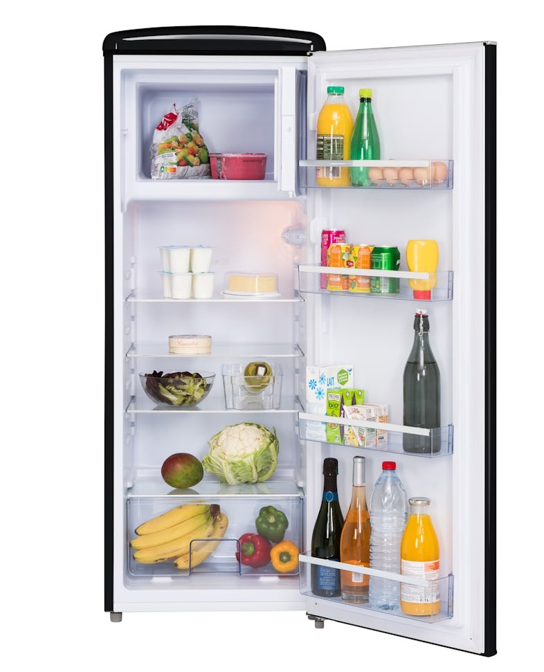 Frigorífico uma porta com congelador Frigelux RF218RNA++ Retro 218L Preto Black Classe E (1)