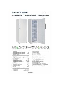 INFINITON Arca vertical CV-242L70BED, 242 litros, 170 cm, Cyclic, E, Branco (3)